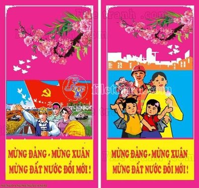 File PSD File thiết kế mẫu tranh mừng đảng mừng xuân MX152 (bản gốc) chất lượng nhất