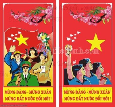 Download file File thiết kế mẫu tranh mừng đảng mừng xuân MX155 (gốc) in mica bàn thờ