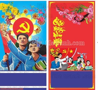 Tải về file tranh gốc File thiết kế mẫu tranh mừng đảng mừng xuân MX156 (để in quảng cáo)
