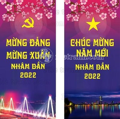 File in ấn File thiết kế mẫu tranh mừng đảng mừng xuân MX159 (bản gốc) chất lượng cao