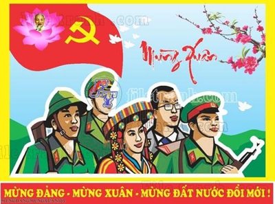 Chi tiết file ảnh File thiết kế mẫu tranh mừng đảng mừng xuân MX162 sắc nét