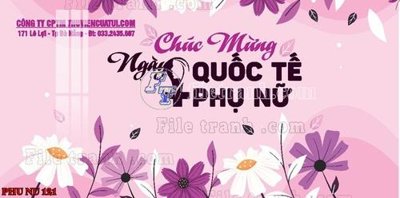 File gốc File mẫu phông sân khấu quốc tế phụ nữ 8/3 mã 121 (in lụa) tranh mã đáo