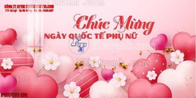 Chi tiết file gốc File mẫu phông sân khấu quốc tế phụ nữ 8/3 mã 131 (cho in tráng gương)