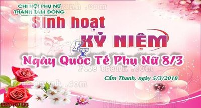 Download file ảnh gốc File mẫu phông sân khấu quốc tế phụ nữ 8/3 mã 133 để in ấn