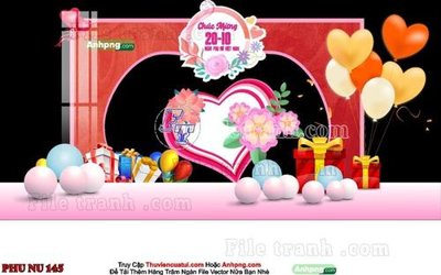 File tranh File mẫu phông sân khấu quốc tế phụ nữ 8/3 mã 145 (bản gốc) in lụa 3D