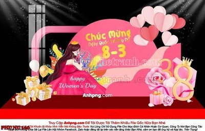 File tranh File mẫu phông sân khấu quốc tế phụ nữ 8/3 mã 146 (gốc) chủ đề con người