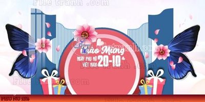 File tranh File mẫu phông sân khấu quốc tế phụ nữ 8/3 mã 152 (gốc) in trên kính