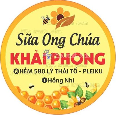 File gốc tem mat ong khai phong (ảnh chi tiết) để in trần