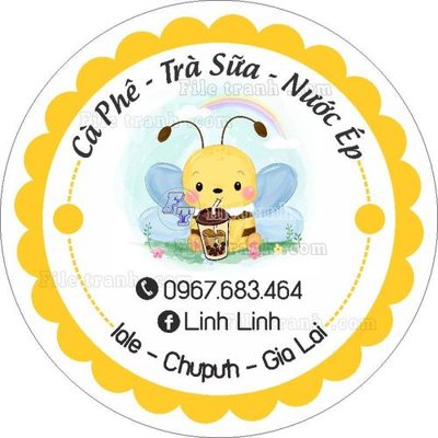 File gốc tem tra sua linhlinh (phiên bản chuẩn) để in ấn