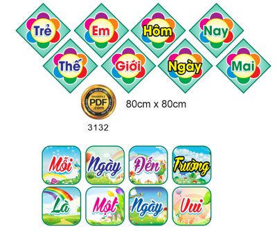 Tải file trang trí lớp trẻ em hôm hay thế giới ngày mai file Corel (gốc) chủ đề phong thủy