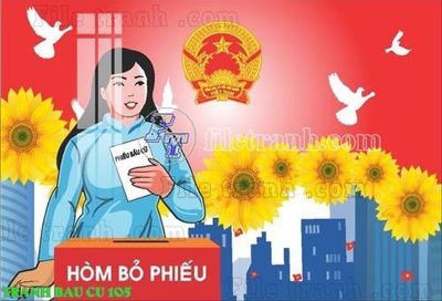 File gốc File thiết kế mẫu pano phông tranh bầu cử 105 (cho in UV) siêu nét