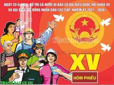 File tranh gốc File thiết kế mẫu pano phông tranh bầu cử 131 (bản đẹp) độc quyền