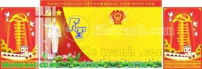 File gốc File thiết kế mẫu pano phông tranh bầu cử 152 (in lụa) hoa văn cổ điển