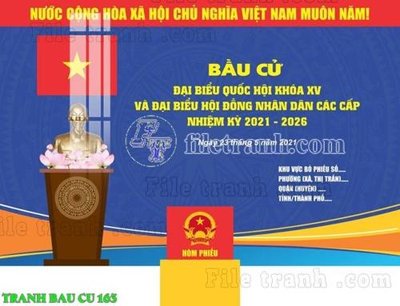 File gốc File thiết kế mẫu pano phông tranh bầu cử 163 (trang trí) phòng làm việc