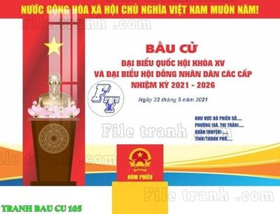 File in ấn chuyên nghiệp File thiết kế mẫu pano phông tranh bầu cử 165 (file gốc)