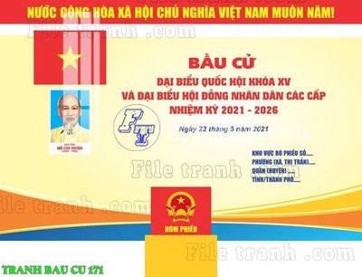 File gốc File thiết kế mẫu pano phông tranh bầu cử 171 (phong cách) tối giản