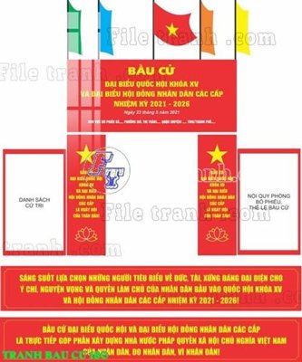 File gốc File thiết kế mẫu pano phông tranh bầu cử 180 (cho in ấn) từ kho Filetranh