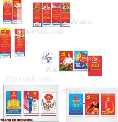 File gốc File thiết kế mẫu pano phông tranh cổ động 300 (in lụa) tranh mã đáo