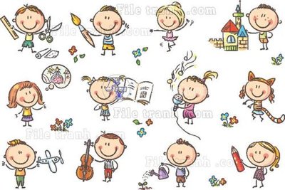 File gốc vector tre em 27 (in lụa) họa tiết 3D