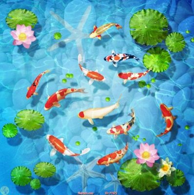 File tranh File in sàn nhà thảm gạch FTS72 (bản gốc) in lụa 3D