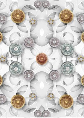 File in trần File in sàn nhà thảm gạch FTS75 (bản gốc) mây trời