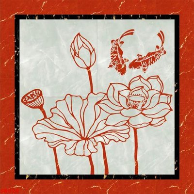 File tranh File sàn nhà thảm gạch SN828 (file gốc) chủ đề phong thủy