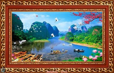 File tranh in trần Tranh phong thủy 113 (ảnh gốc siêu nét)