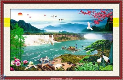 File gốc in ấn Tranh phong thủy 124 chất lượng vượt trội