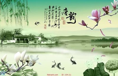 File tranh Tranh phong thủy 154 (ảnh gốc) in trần 3D