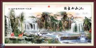 Download file Tranh phong thủy 35 (gốc) in mica đèn LED