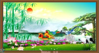 File in trần Tranh phong thủy 43 (bản gốc) đại dương