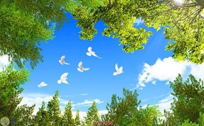 File tranh File psd trần 3d TR296 (gốc) chủ đề thành phố