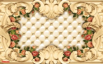 Tải file File psd trần 3d TR424 (PSD) cho in tranh 3D