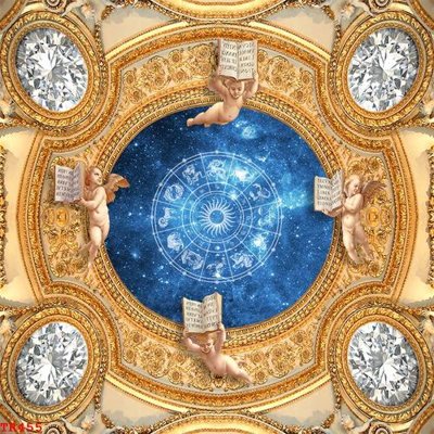 Tải file File tranh trần mây 3d TR455 (gốc) làm file in ấn