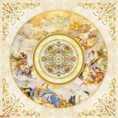 File tranh File tranh trần mây 3d TR523 (gốc) chủ đề tĩnh vật