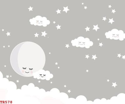 File tranh gốc in trần nhà File tranh trần mây 3d TR578 3D