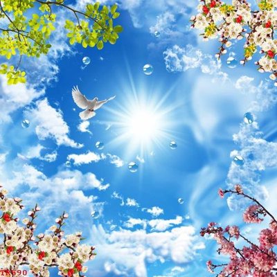 Tải về file tranh gốc File tranh trần mây 3d TR590 (để in quảng cáo)