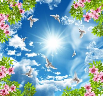 Tải về file gốc File tranh trần mây 3d TR628 (dùng cho in quảng cáo)