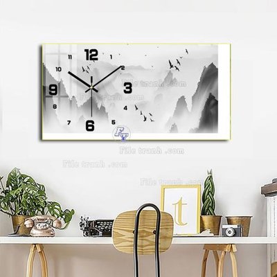 File in ấn File tranh đồng hồ tráng gương BDH1012 (bản gốc) sắc nét