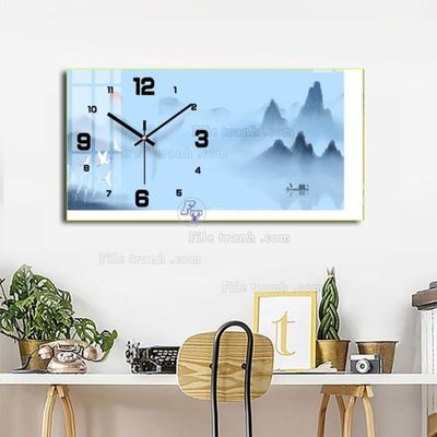 File tranh File tranh đồng hồ tráng gương BDH1020 (ảnh gốc) in trần xuyên sáng