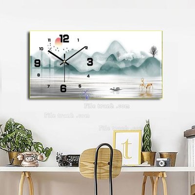 File tranh gốc File tranh đồng hồ tráng gương BDH1030 (bản quyền) độc đáo