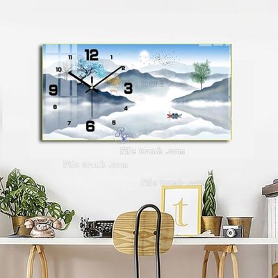 File PSD in ấn File tranh đồng hồ tráng gương BDH1036 (chất lượng cao)