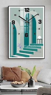 File in lụa File tranh đồng hồ tráng gương BDH1065 (tân cổ điển) File tranh đồng hồ tráng gương BDH1065