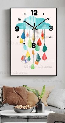 File gốc in tráng gương File tranh đồng hồ tráng gương BDH1075 chi tiết