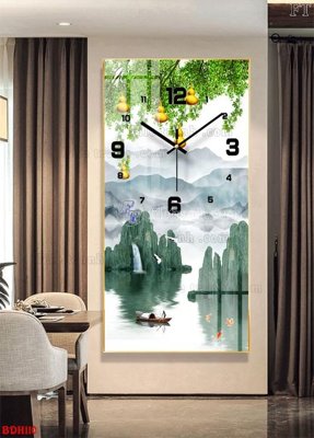 File gốc File tranh đồng hồ tráng gương BDH110 (trang trí) phòng ngủ