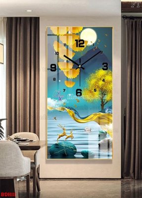 File ảnh File tranh đồng hồ tráng gương BDH111 (gốc) cho trang trí nhà hàng