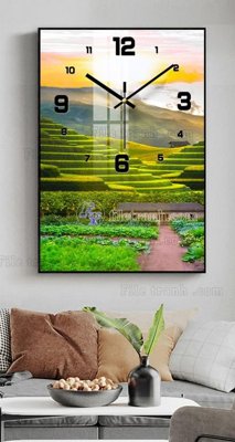 File gốc File tranh đồng hồ tráng gương BDH1115 (in lụa) tranh thuận buồm