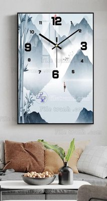 File gốc in tráng gương File tranh đồng hồ tráng gương BDH1117 chi tiết