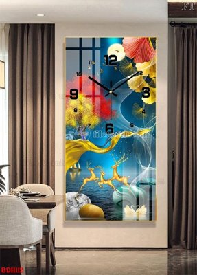 Ảnh gốc File tranh đồng hồ tráng gương BDH112 (độ nét cao) in mica