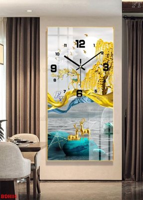 File tranh File tranh đồng hồ tráng gương BDH114 (file gốc) chủ đề phong thủy